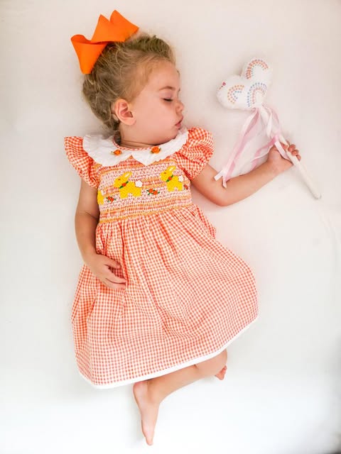 Apricot Smock Dress