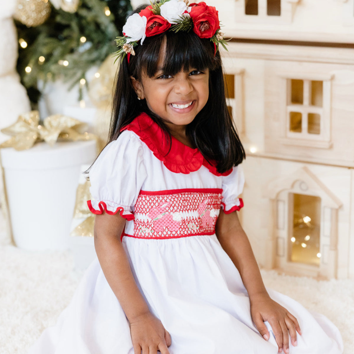 Christmas Eve Smock Dress