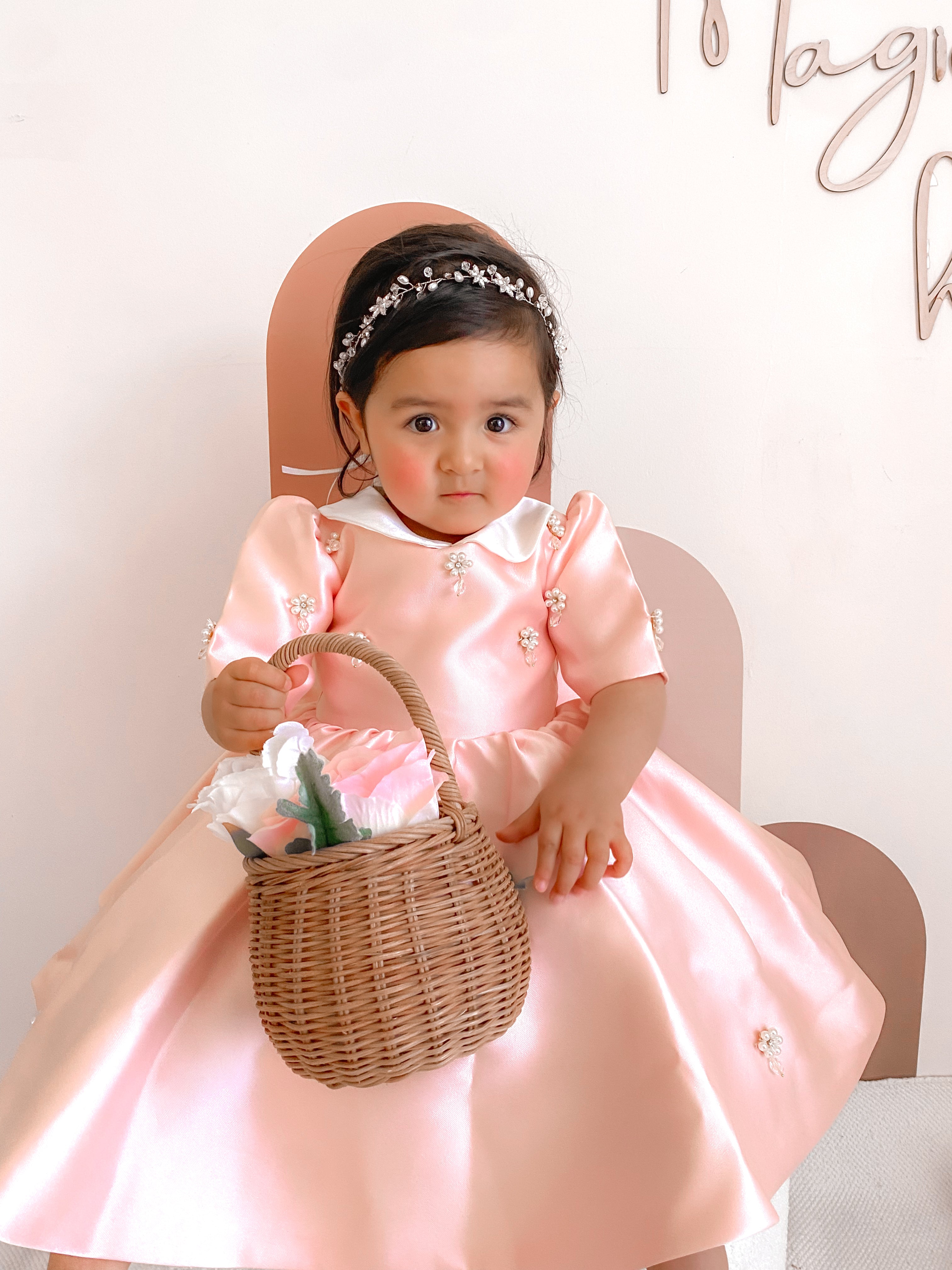 Peachy Bloom Party Dress