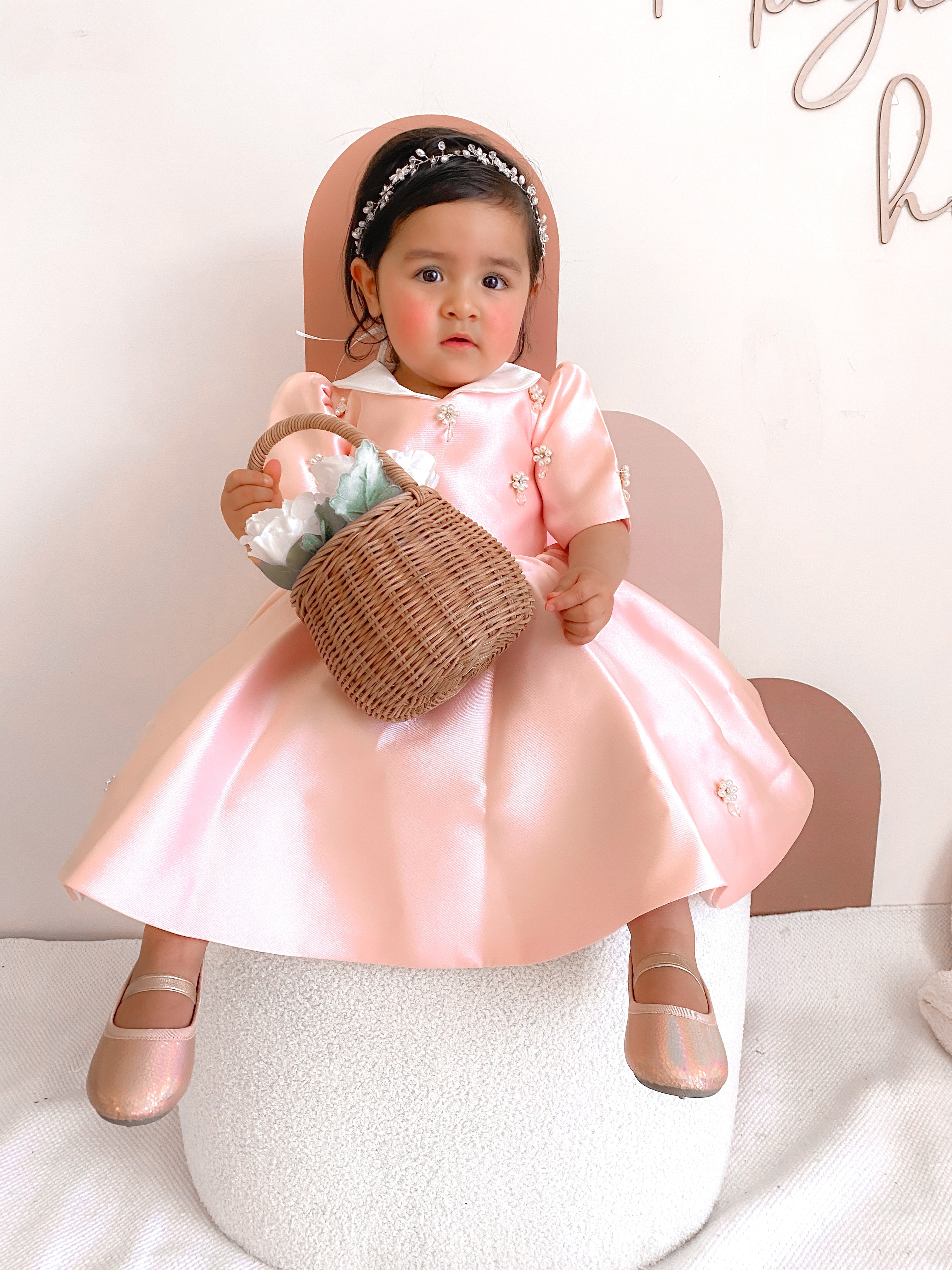 Peachy Bloom Party Dress