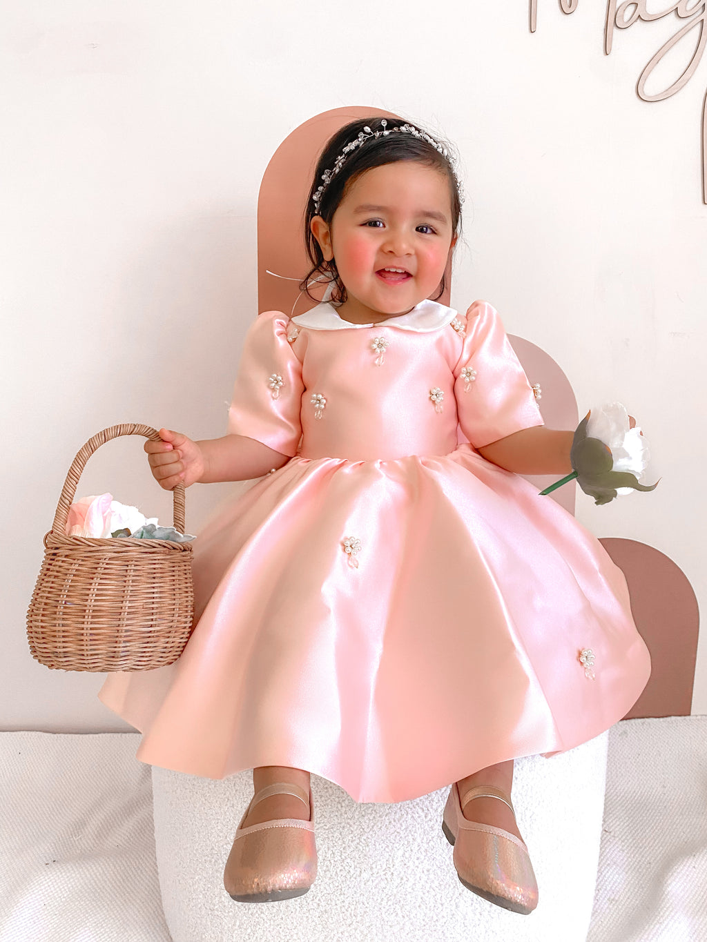 Peachy Bloom Party Dress