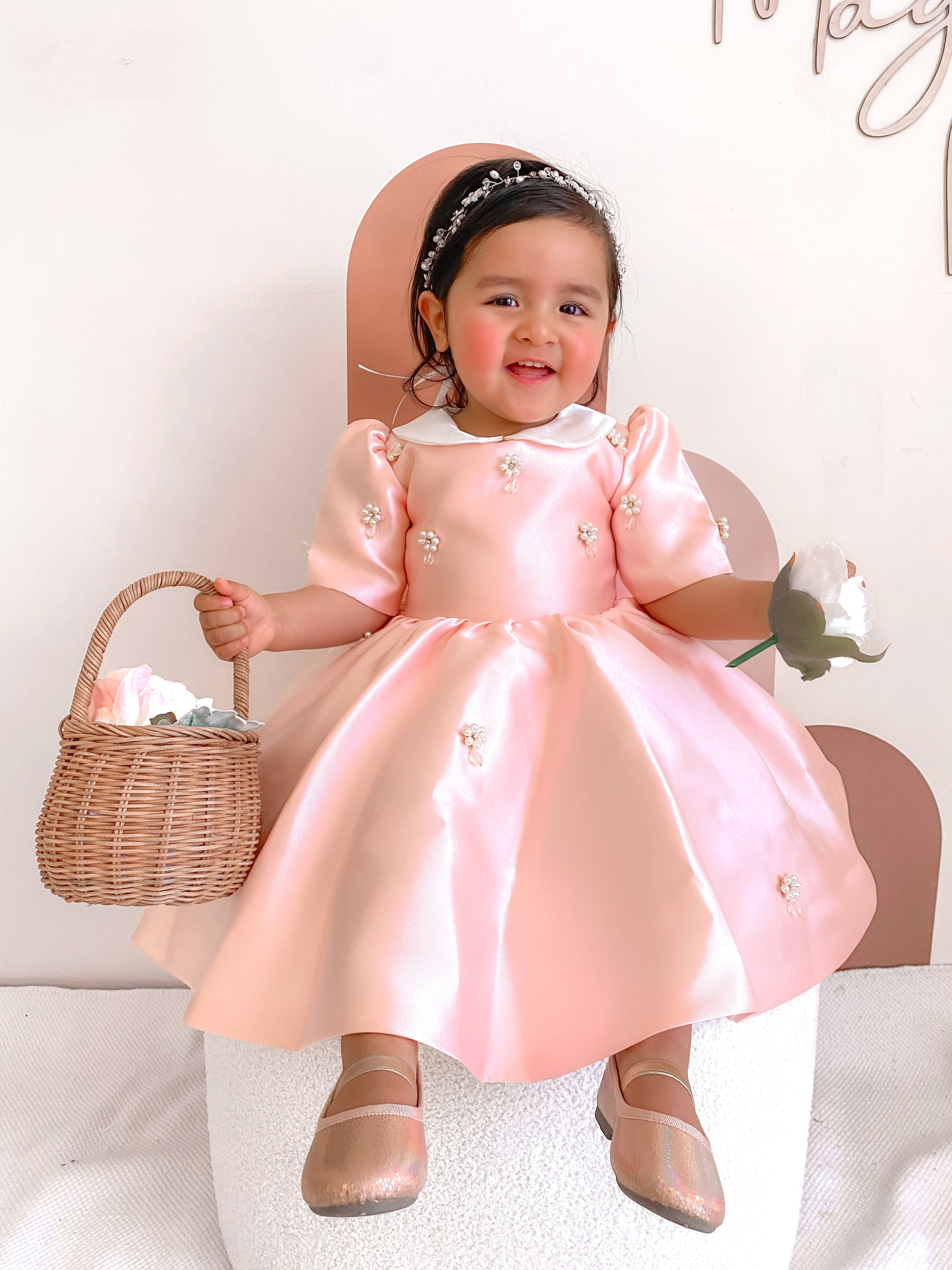 Peachy Bloom Party Dress