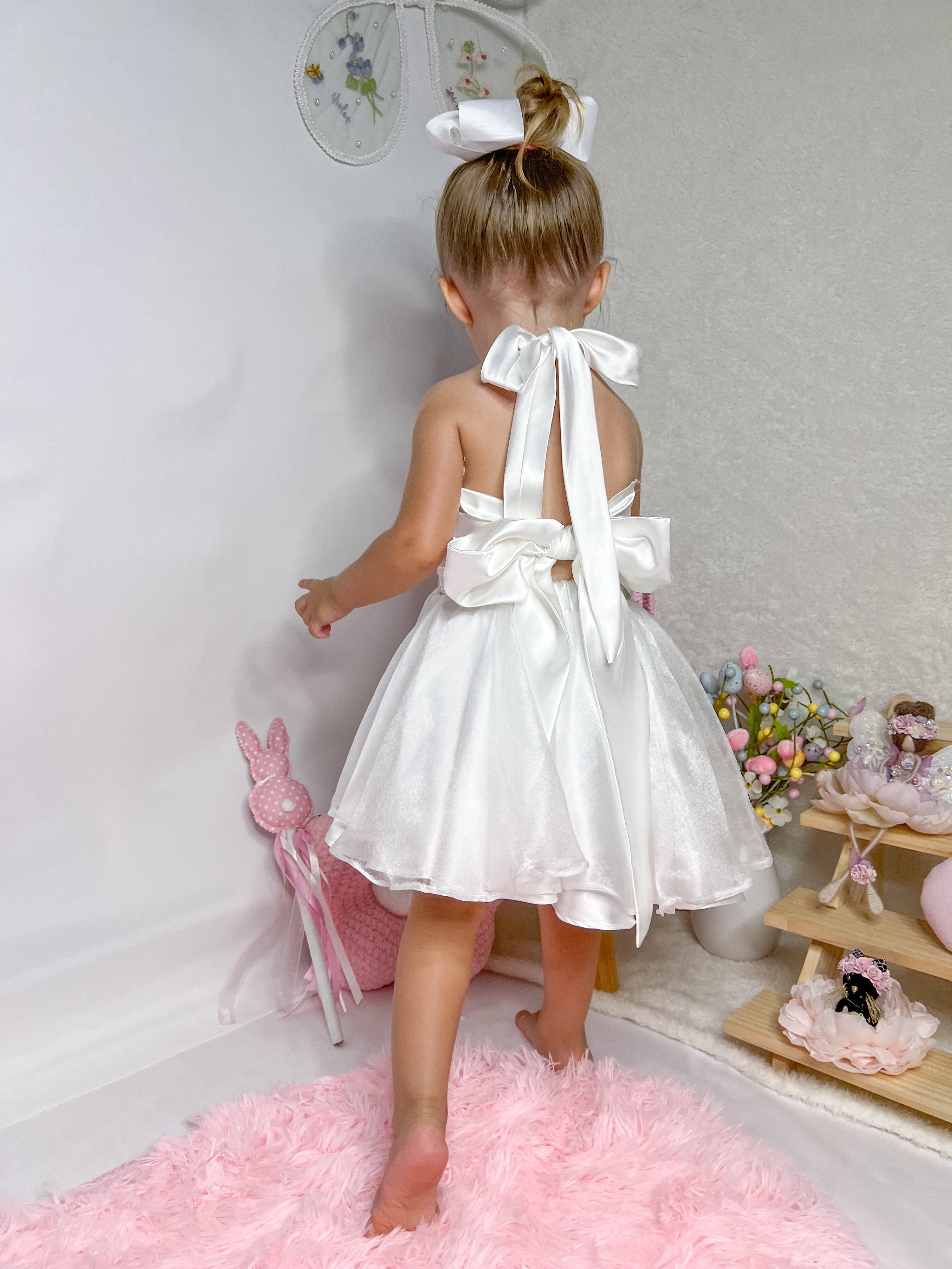 Rosebud Smock Girls Party Dress