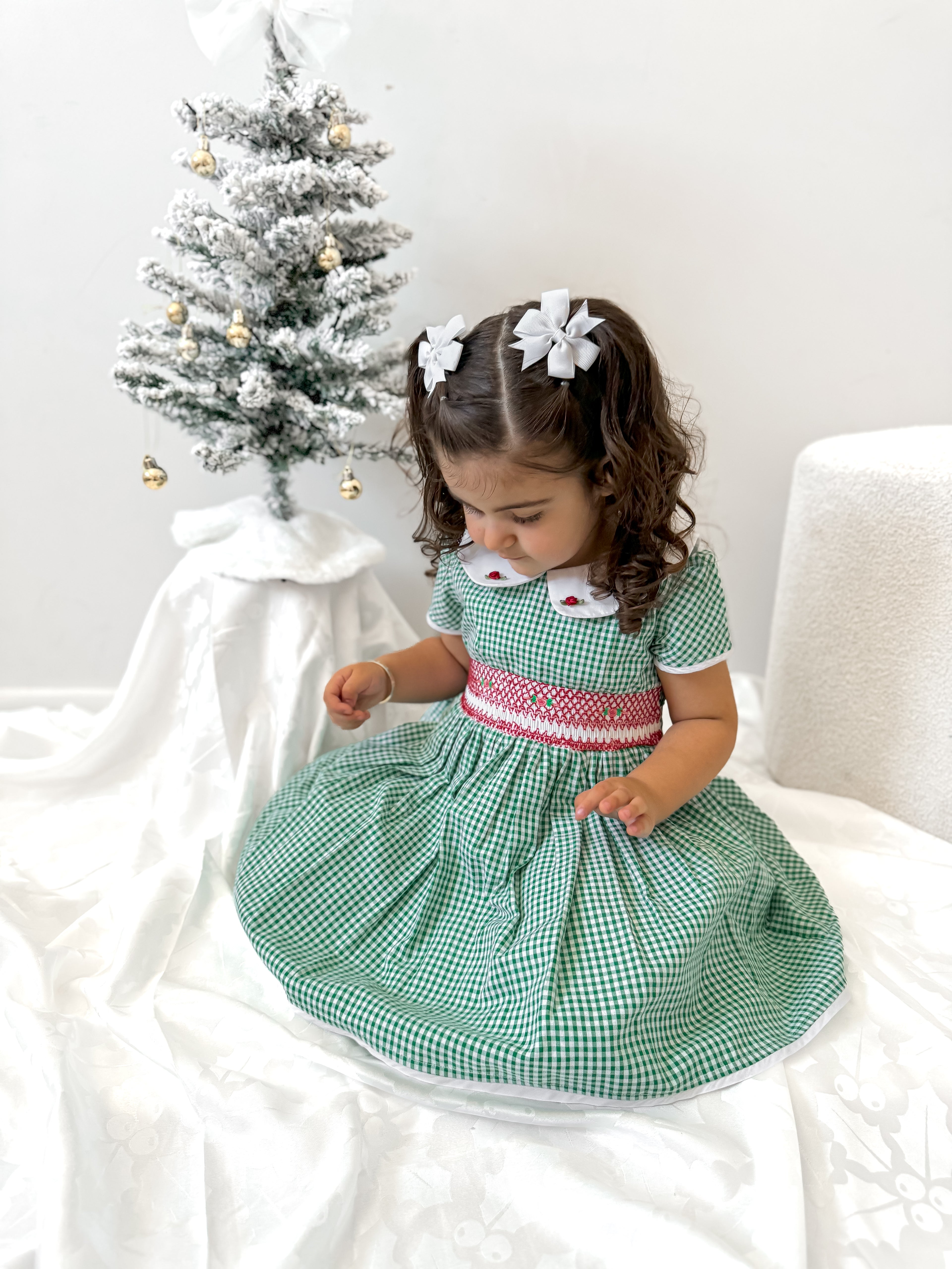 Smocked Evergreen Dress