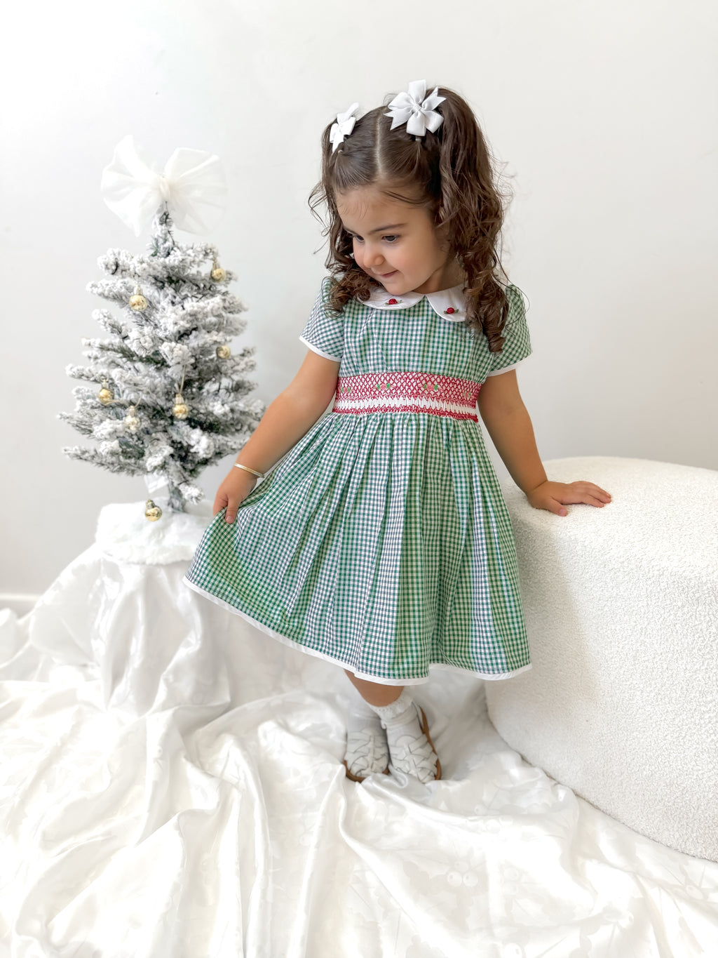 Smocked Evergreen Dress