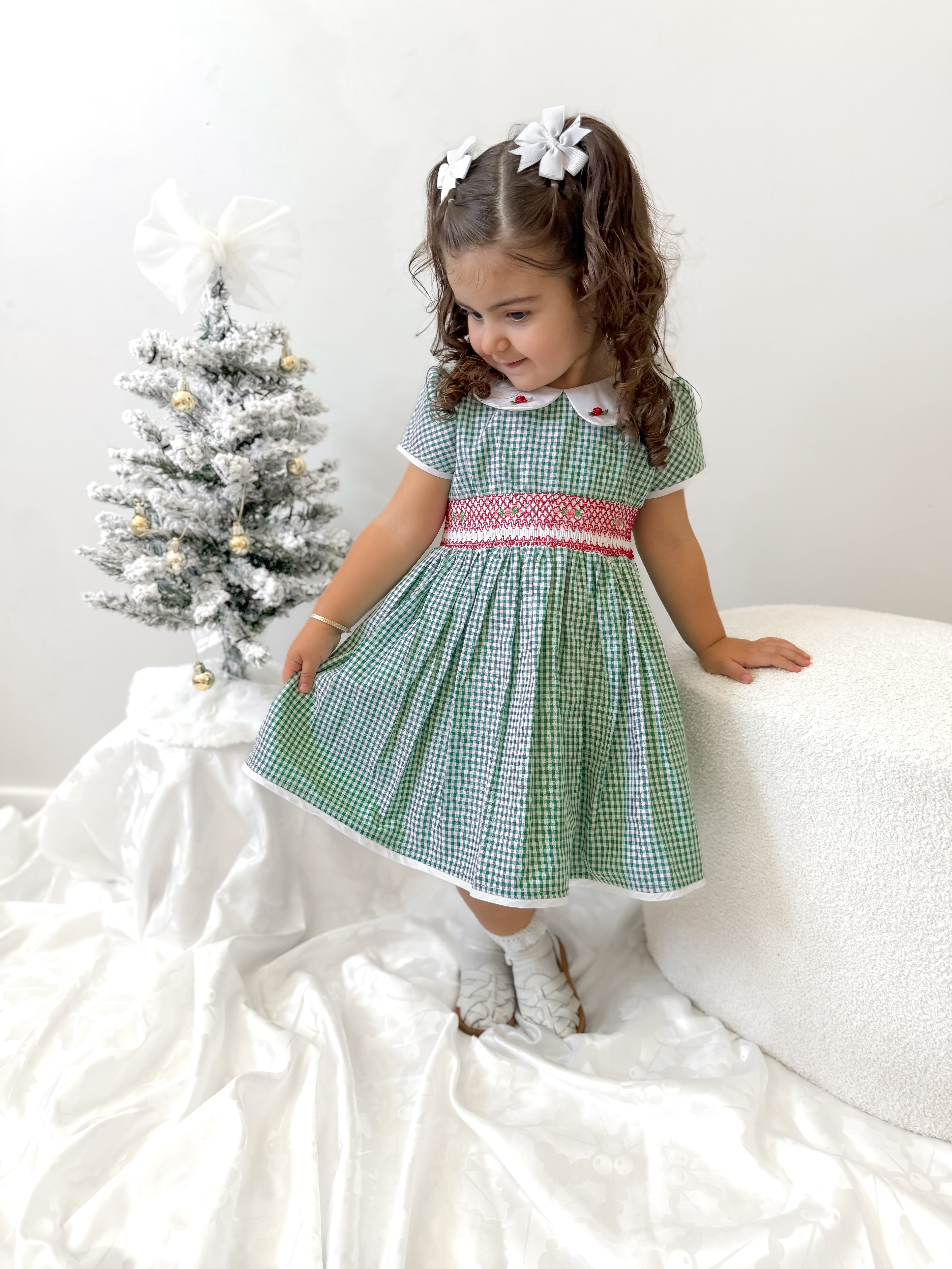 Smocked Evergreen Dress