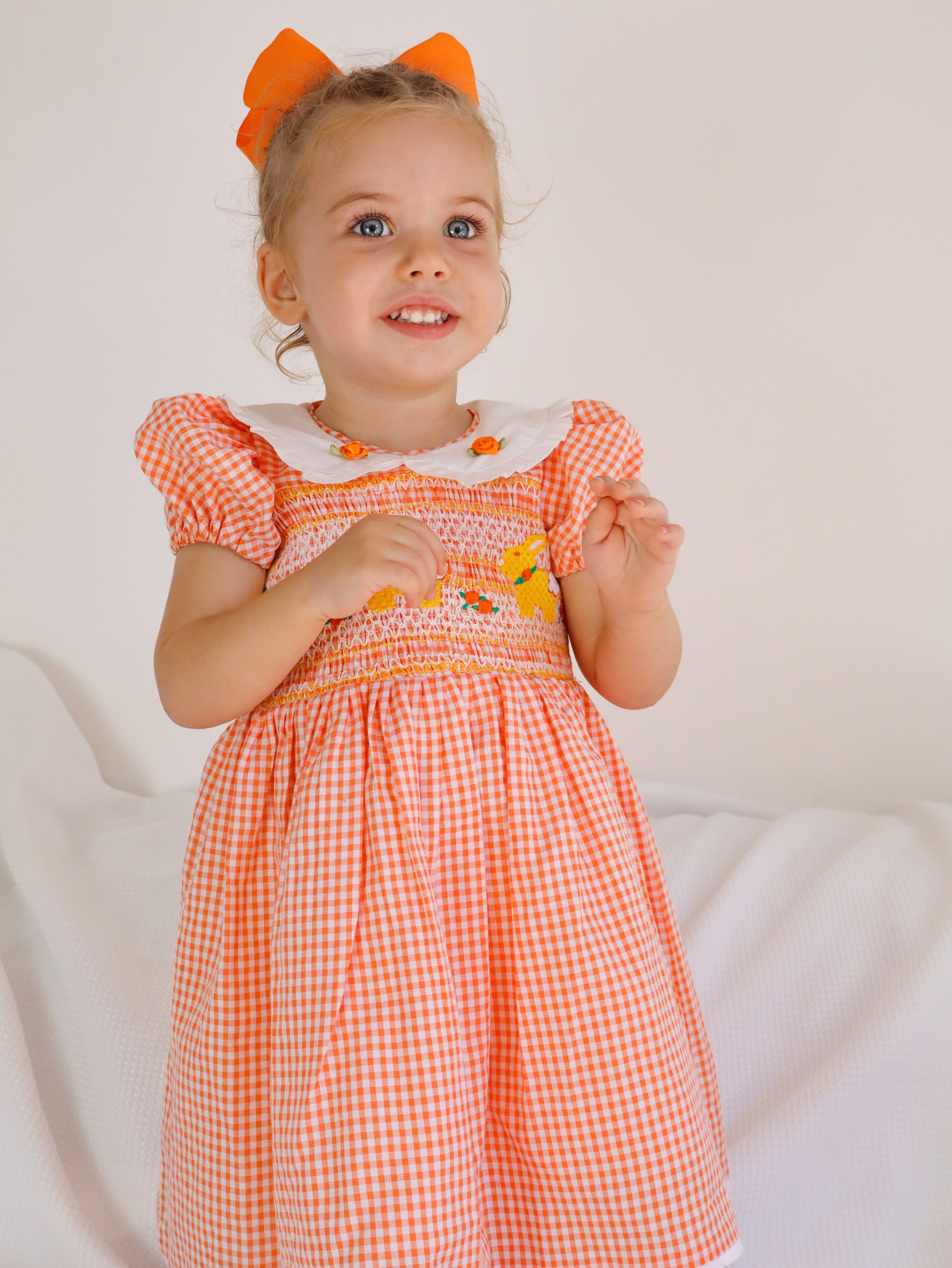 Apricot Smock Dress