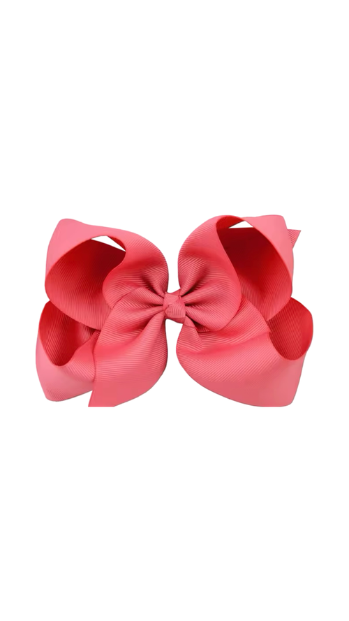 Coral Hair Bow