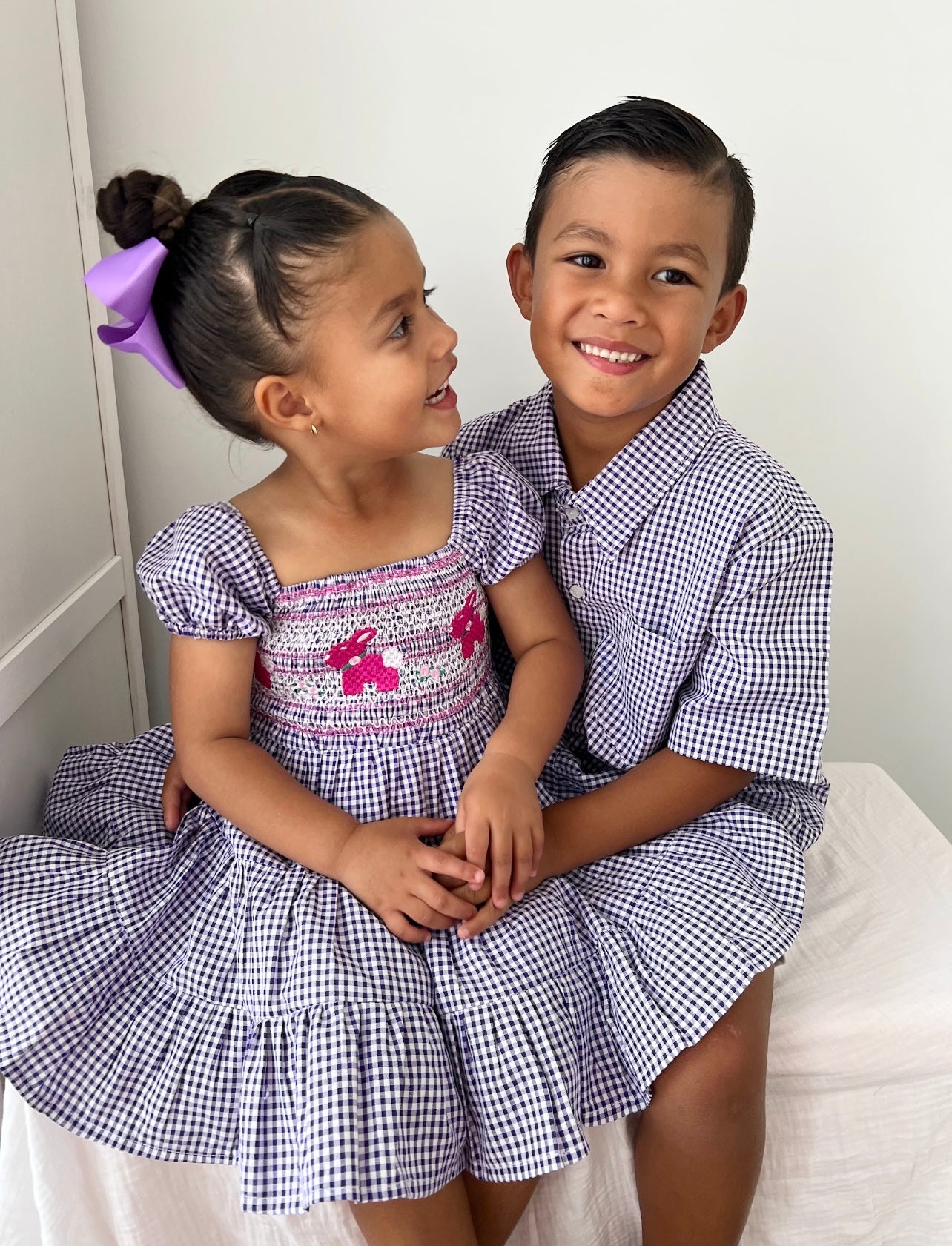 Lilac Ruffle Smock Dress