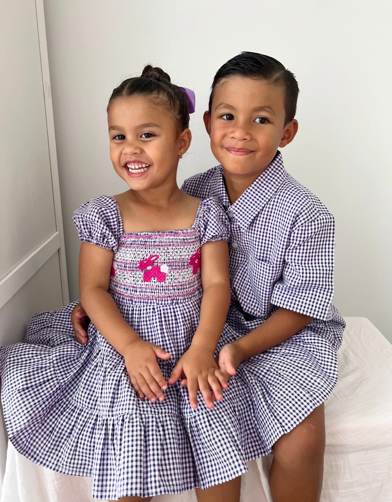 Lilac Ruffle Smock Dress