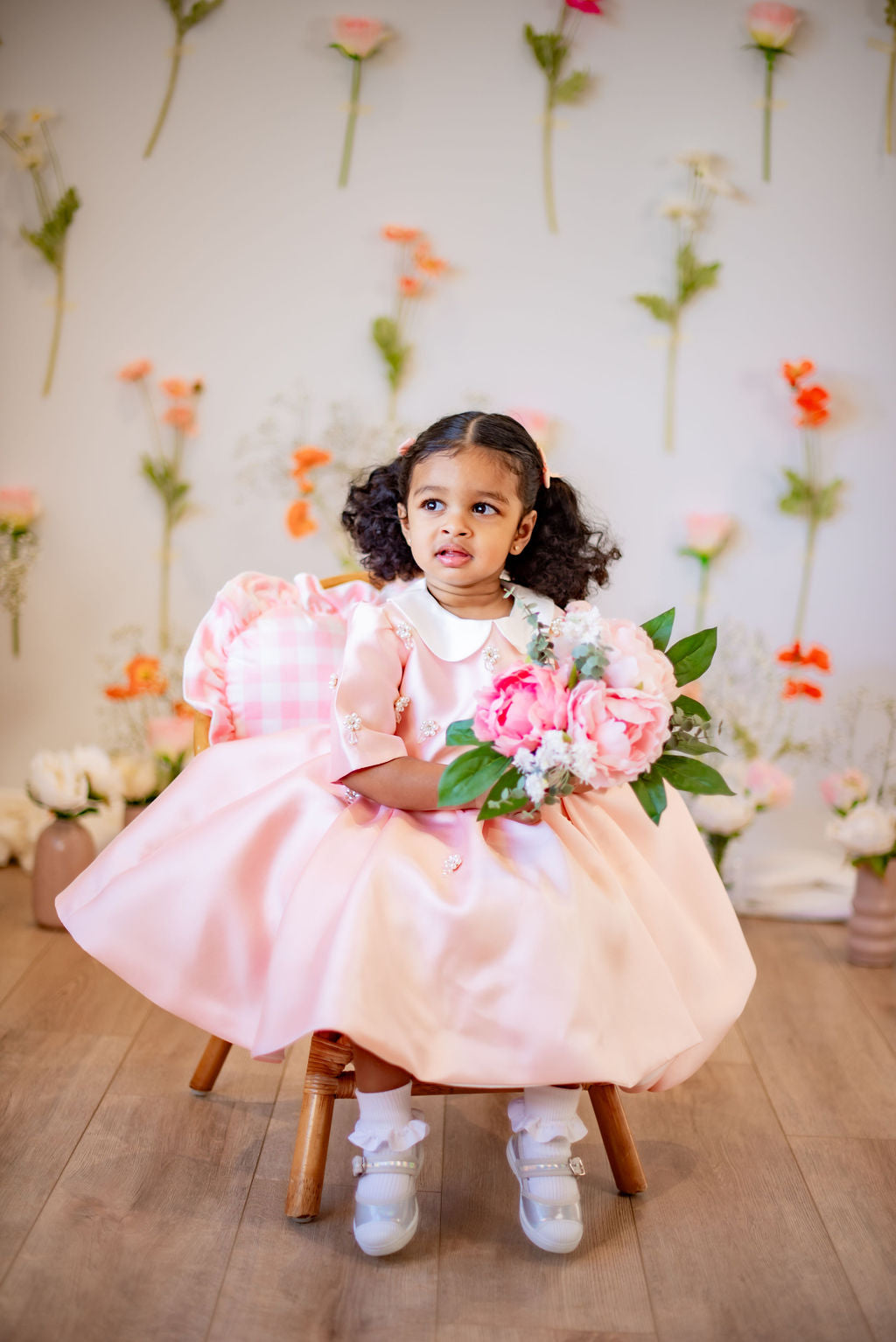 Peachy Bloom Party Dress