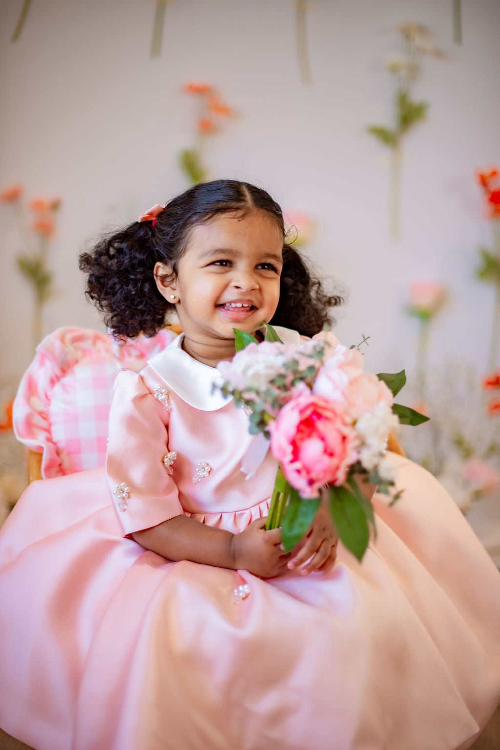 Peachy Bloom Party Dress