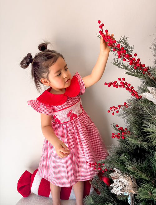 toddler pink christmas dress Baby And Toddler Girls Long Sleeve Christmas Print Everyday Dress - PINK