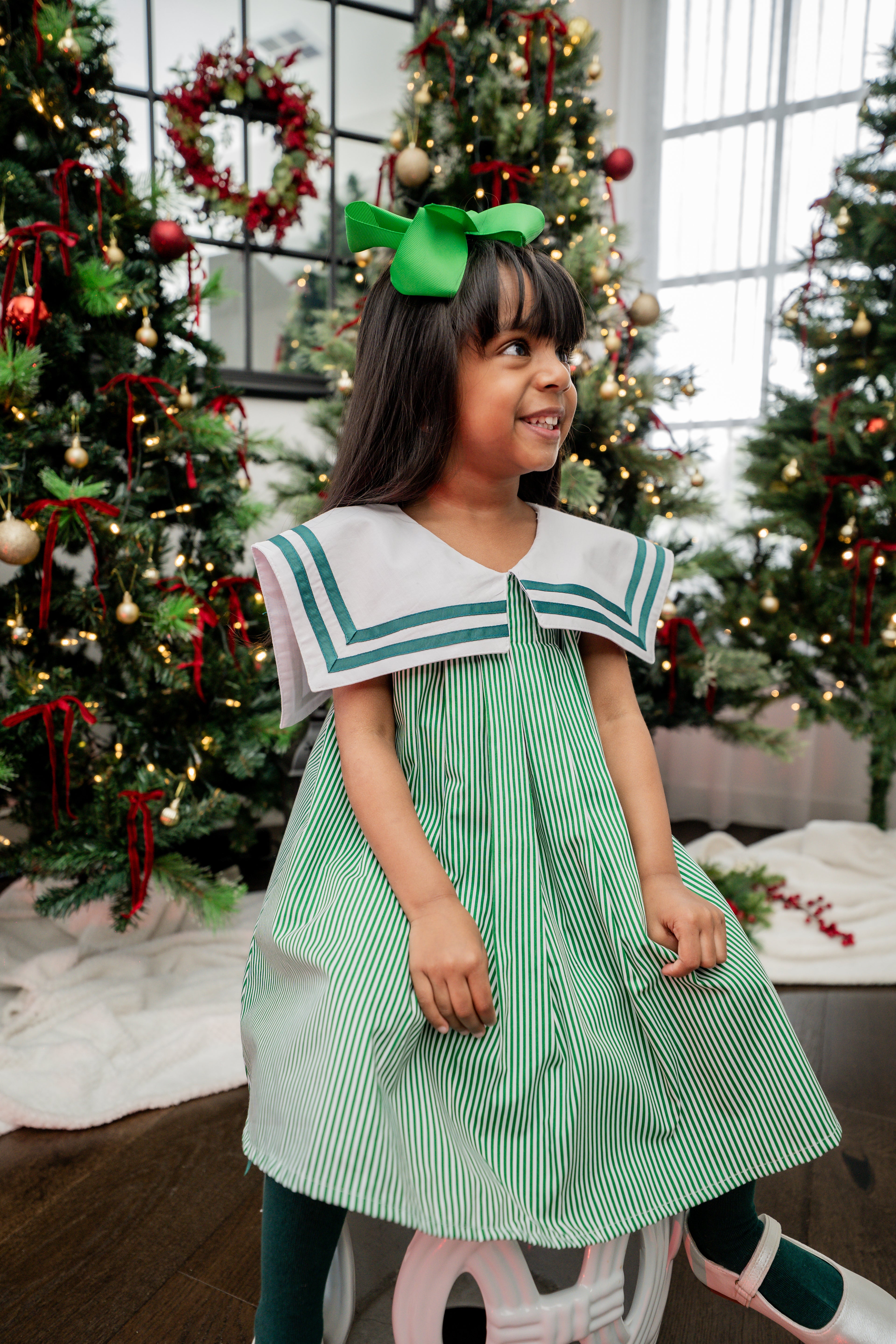 white christmas dresses Green Sailor Dress| Girls Christmas Dress| Matching sibling sets for Christmas Miss Ayana Rose white christmas dresses Green Sailor Dress| Girls Christmas Dress| Matching sibling sets for Christmas Miss Ayana Rose